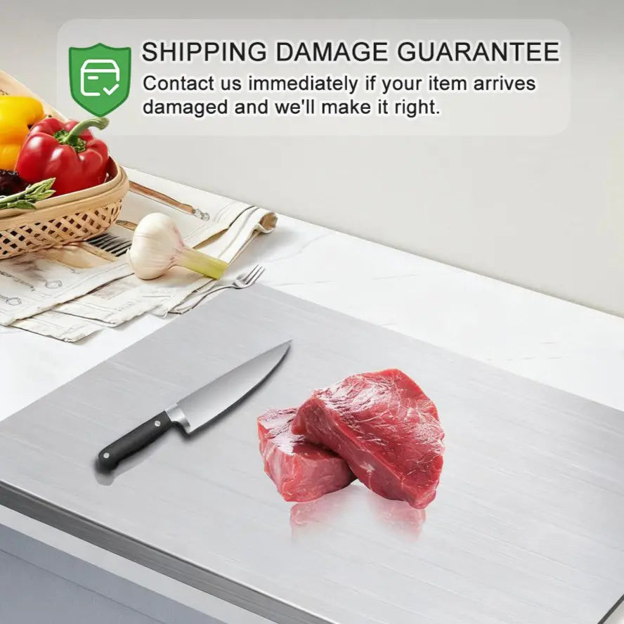Stainless Steel Cutting Board Non-Slip Kitchen Chopping Board