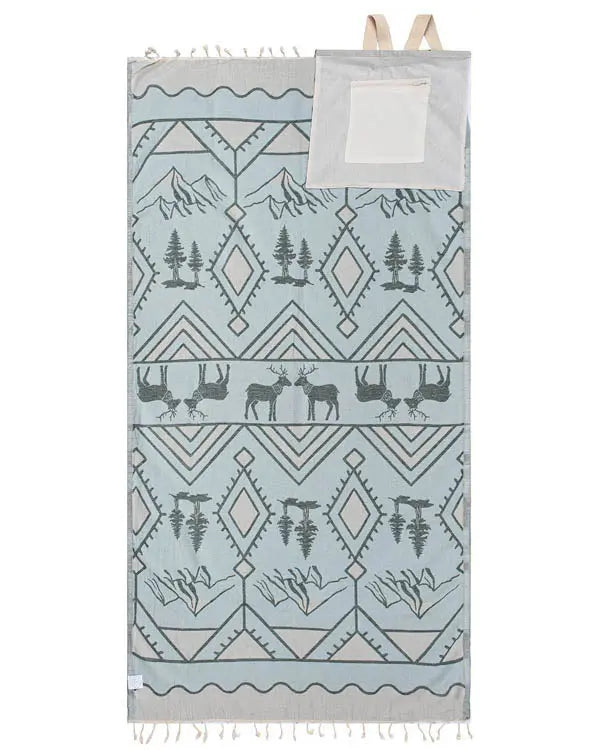 2-in-1 Towel Bag Convertible Beach Towel Tote