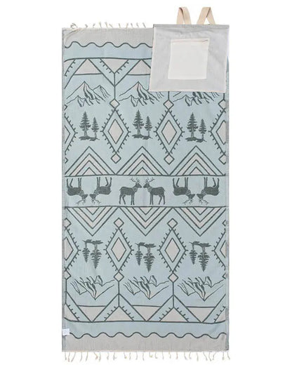 2-in-1 Towel Bag Convertible Beach Towel Tote