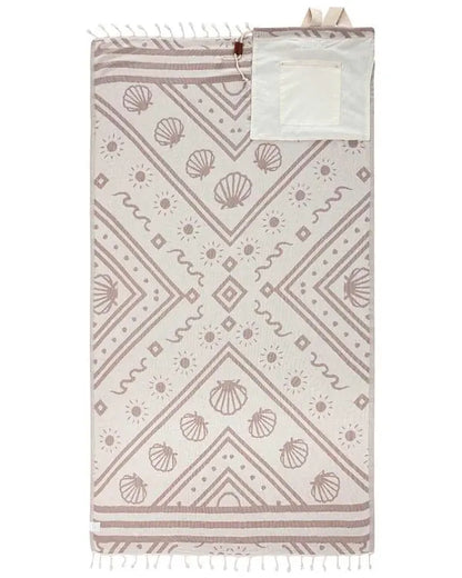 2-in-1 Towel Bag Convertible Beach Towel Tote