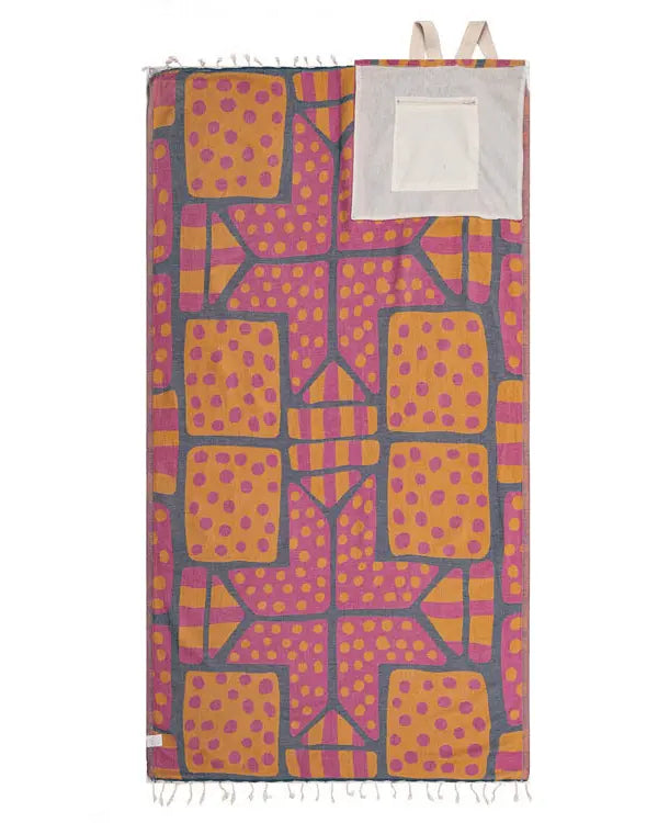 2-in-1 Towel Bag Convertible Beach Towel Tote