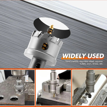 TCT Carbide Hole Saw Kit 5/8"-2-1/4" for Metal Stainless Steel Iron Copper Brass