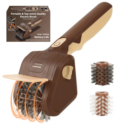 Bristle-Free Electric BBQ Grill Brush, Cordless Rechargeable Cleaner